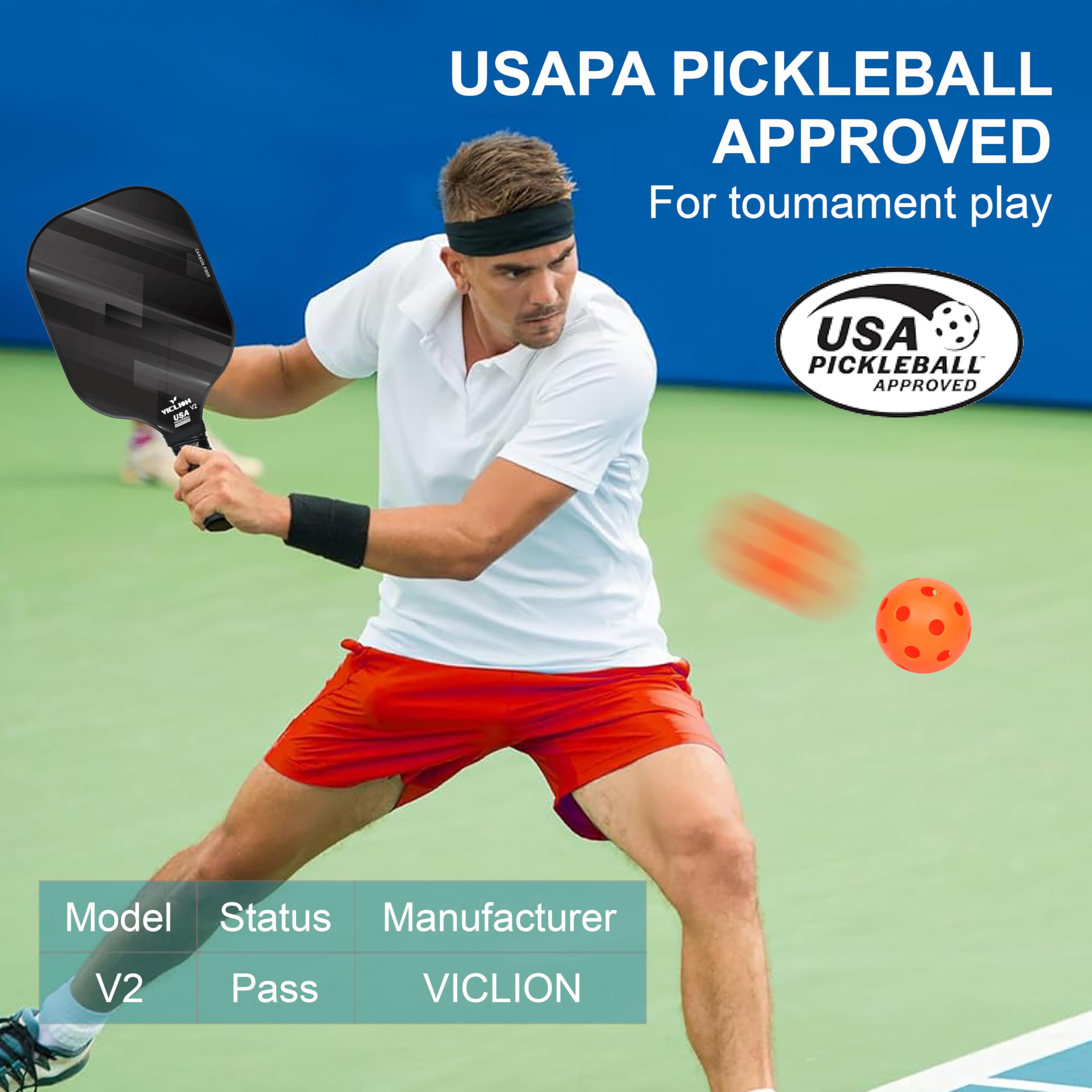 Frolly Racchetta Da Pickleball In Fibra Di Vetro – Nucleo A Nido D'Ape, Standard USAPA, Con Copertina Inclusa - 3
