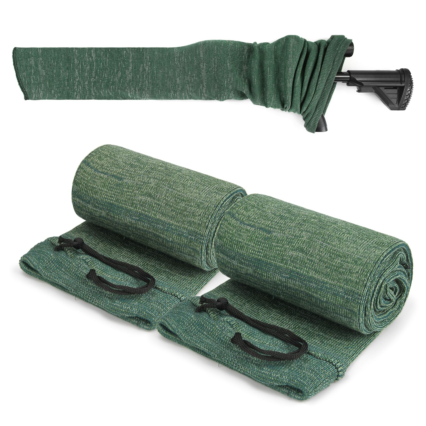 VicBre Calzino in silicone lavorato a maglia, con chiusura a coulisse, 119,4 x 15,2 cm, per fucili e fucili con cannocchiale