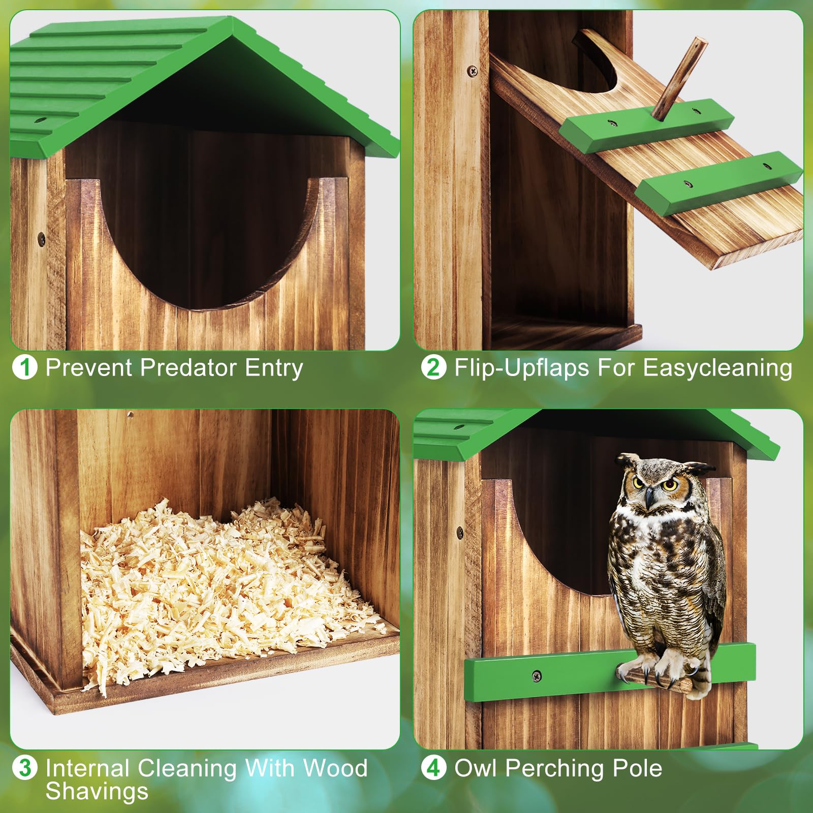 Vogelhaus Outdoor Eule Nistkasten Kiefernholz mit
