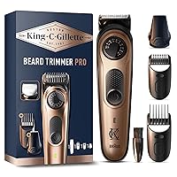 King C. Gillette Regolabarba Uomo PRO, Rasoio Elettrico Barba Con Selettore Di Precisione