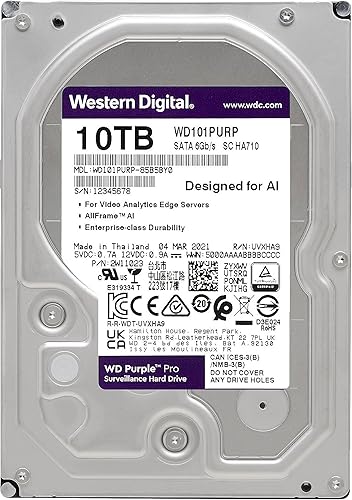 Miniatura 10 de Western Digital Disco duro interno WD Purple Pro Surveillance de 12 TB - SATA 6 Gbs, caché de 256 MB, 3.5" - WD121PURP