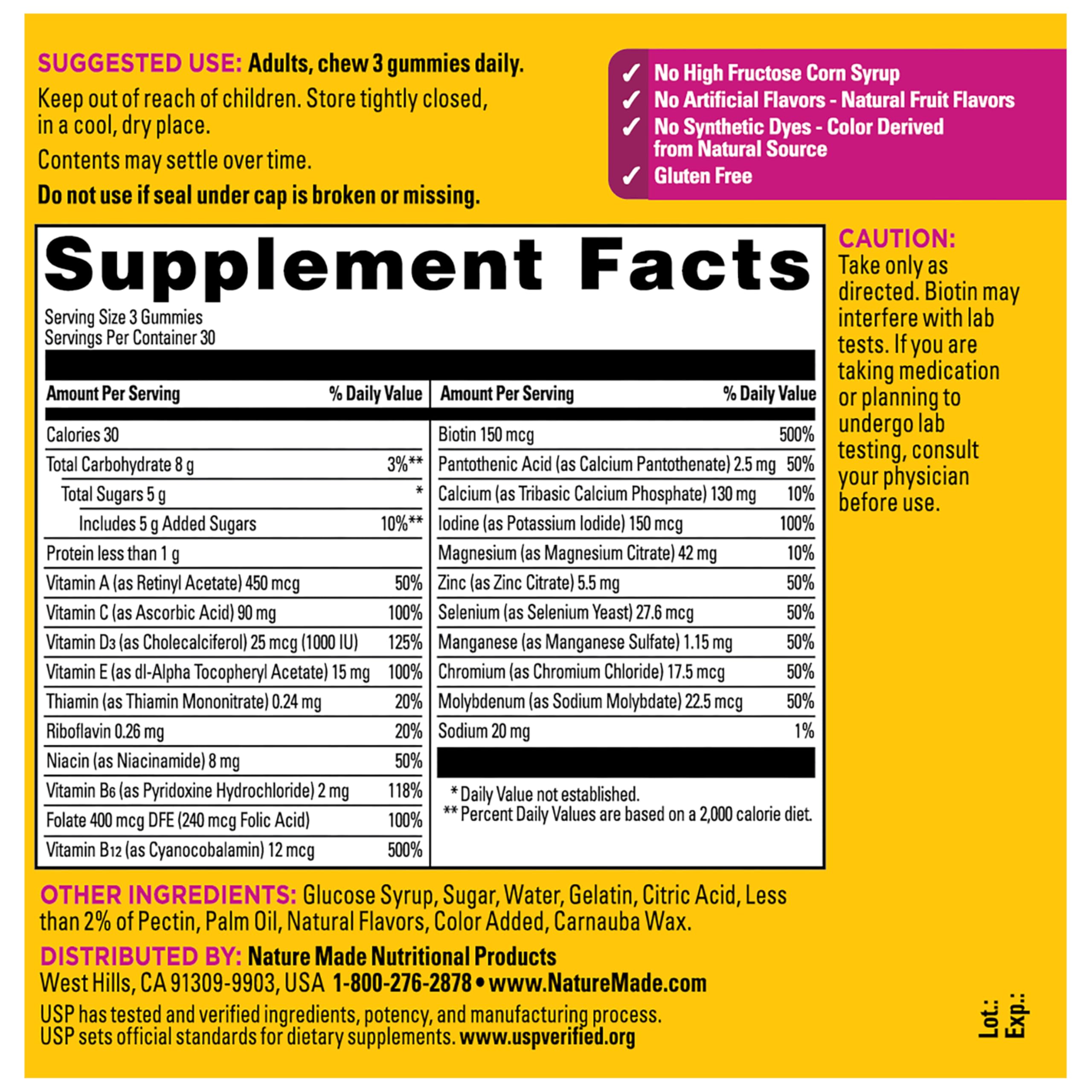 Nature Made Advanced Womens Gummy Multivitamins, 90 Multi Vitamin Gummies — Amazon image 10