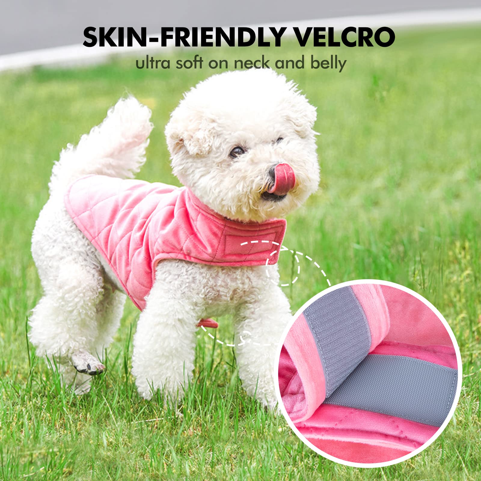 Schal Hundemantel Mit Fleece-Futter – Wasserdicht, Für Große Hunde XL, Brust 48,3–57,1 Cm, Rosa