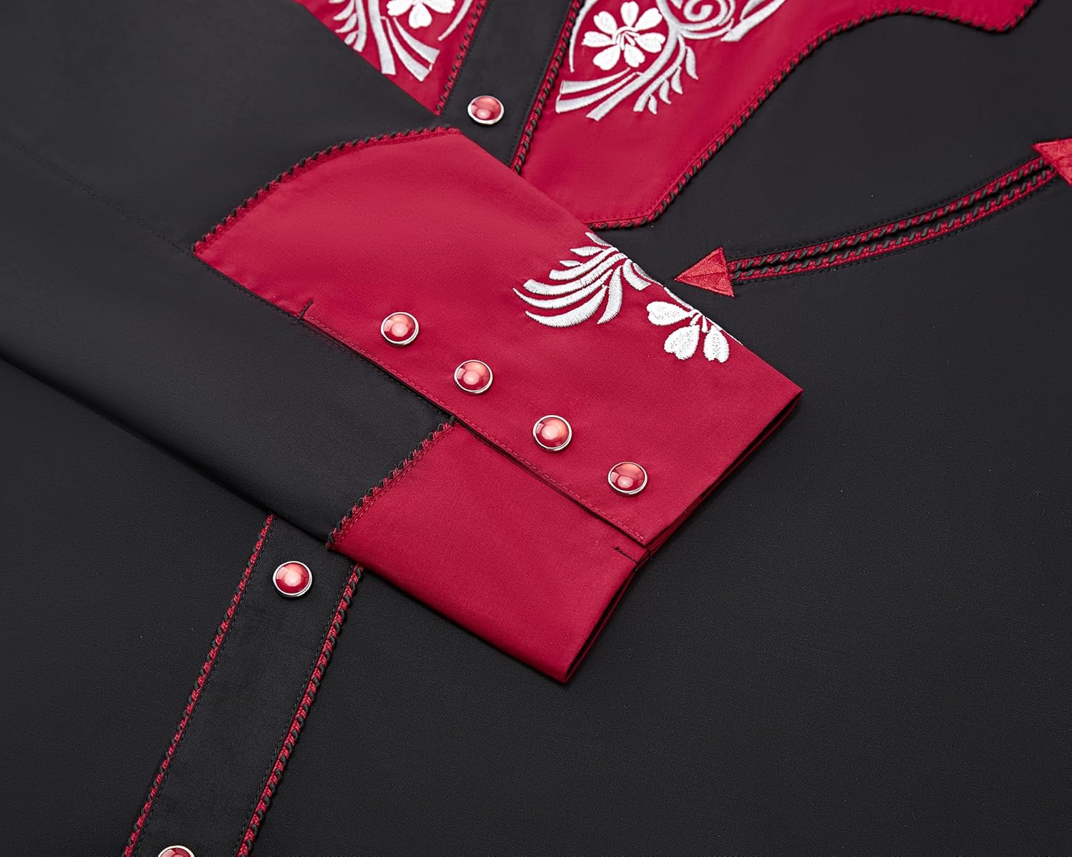 EL PIONERO Men's Western Shirt Long Sleeve Embroidered Cowboy Casual Snap Button Shirt - Image 6