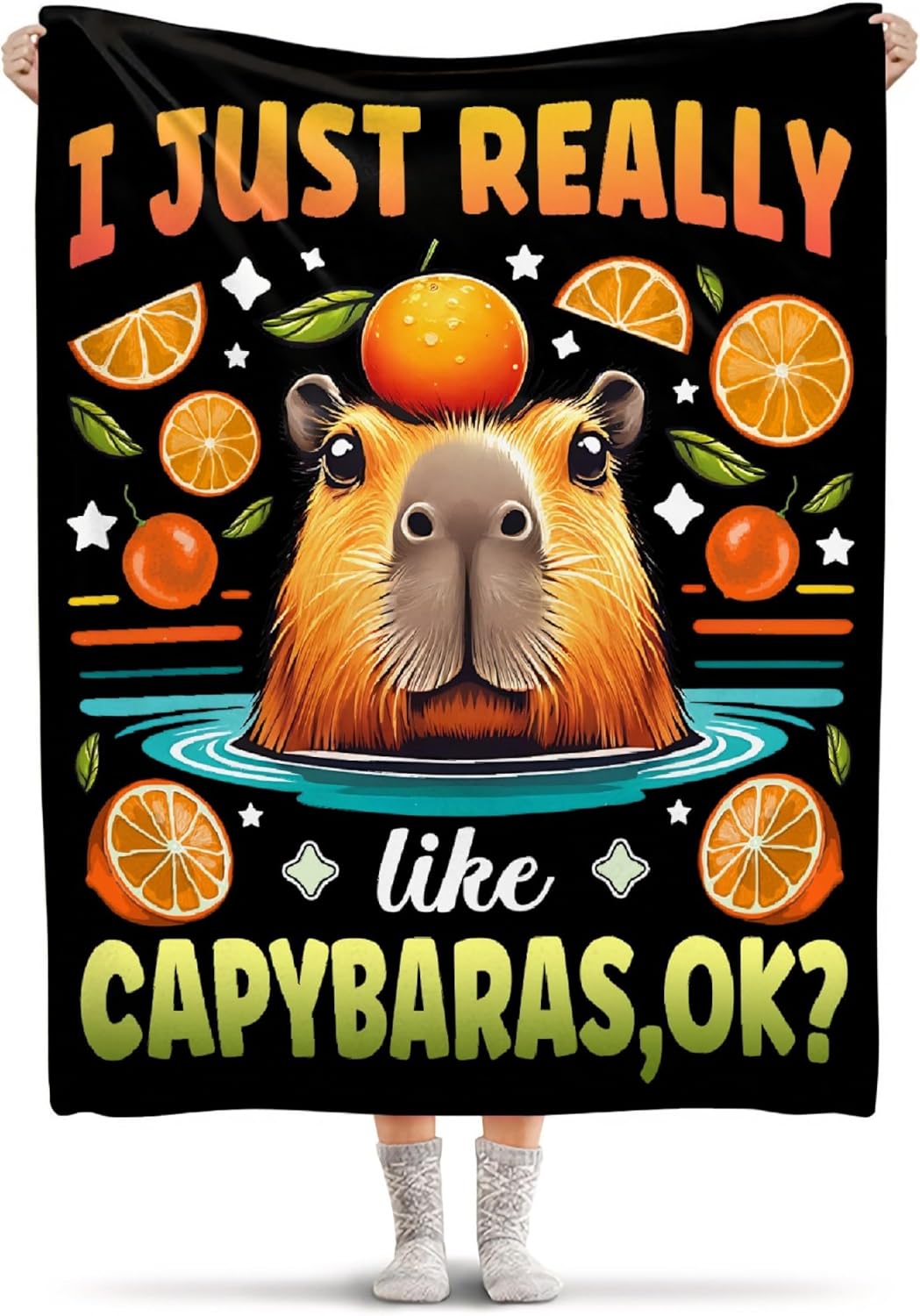 I Just Really Like Capybaras,ok Blanket Gift for Girls Boys Kids-40"x50" Soft Flannel Throw Blanket Lightweight Comfy Cozy Fleece Blanket Gift for Women Men Decor Sofa Couch Camping Travel