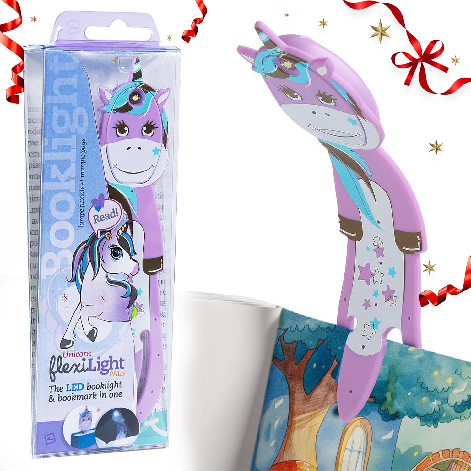 Flexilight Pal Reading Light 2 in 1 Bookmark Book Light LED Clip On Reading Lamp Children and Adult Book Torch Book Accessories Gift for Readers