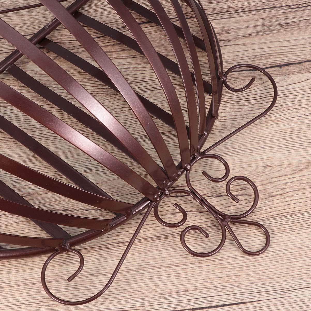 YARNOW Wall Mounted Planter Basket European Style Iron Flowerpot Rack Semicircular Plant Pot Holder for Balcony Garden Porch Windowsill Decoration 20.9X13.8X6.3 Inches