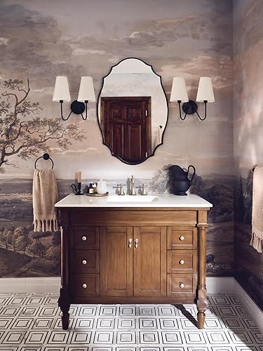 Miniatura 2 de Moen T4524BN Wynford - Grifo de baño de arco alto de dos manijas, níquel cepillado