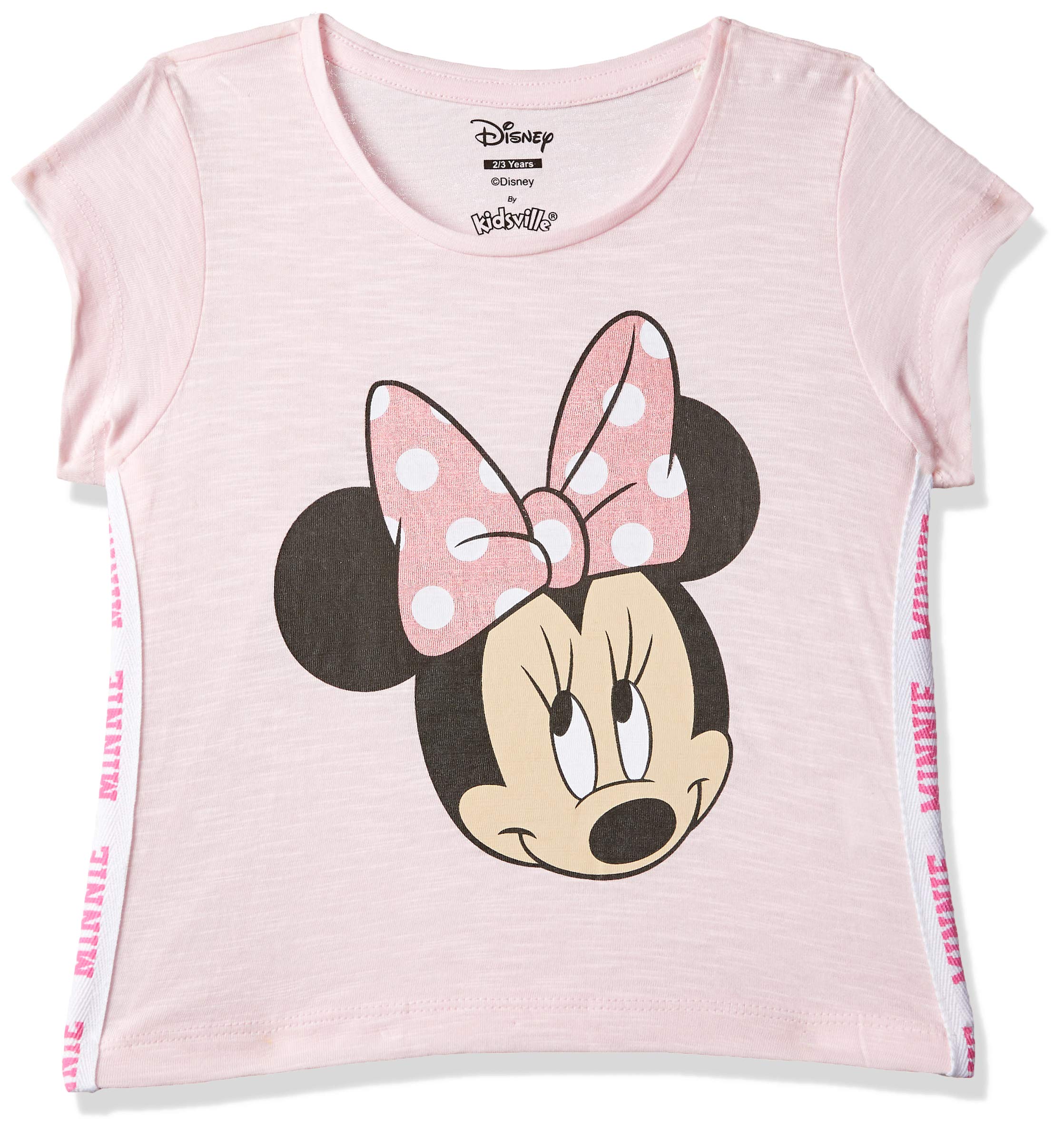Mickey & Friends By Kidsville Girl's Plain Regular fit T-Shirt