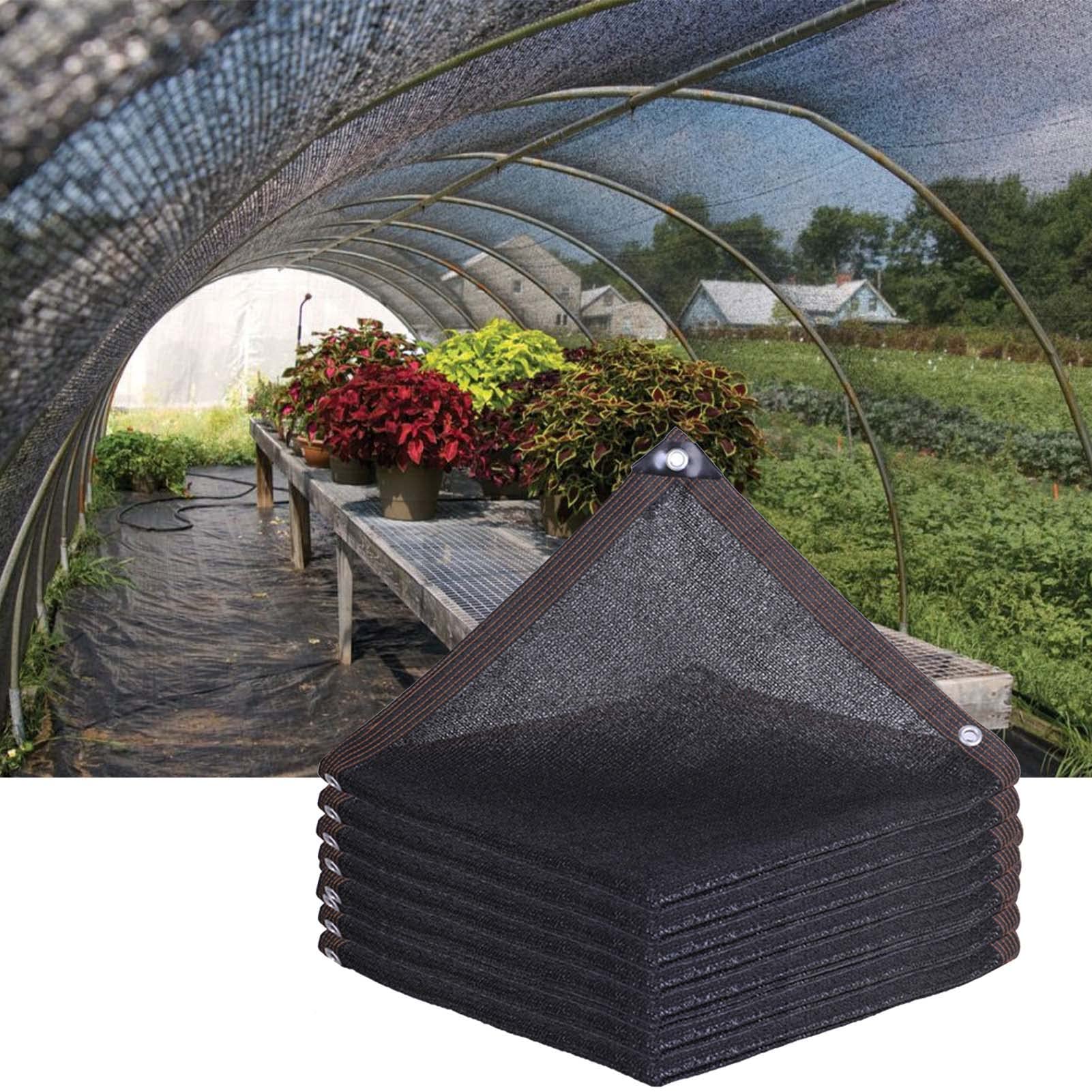 Material de jardín para cubiertas, 4 x 9 m, 80 % de protección solar, con ojales, protección UV, resistente al viento, protección solar para plantas, pérgola, cubierta, red de jardín, protección