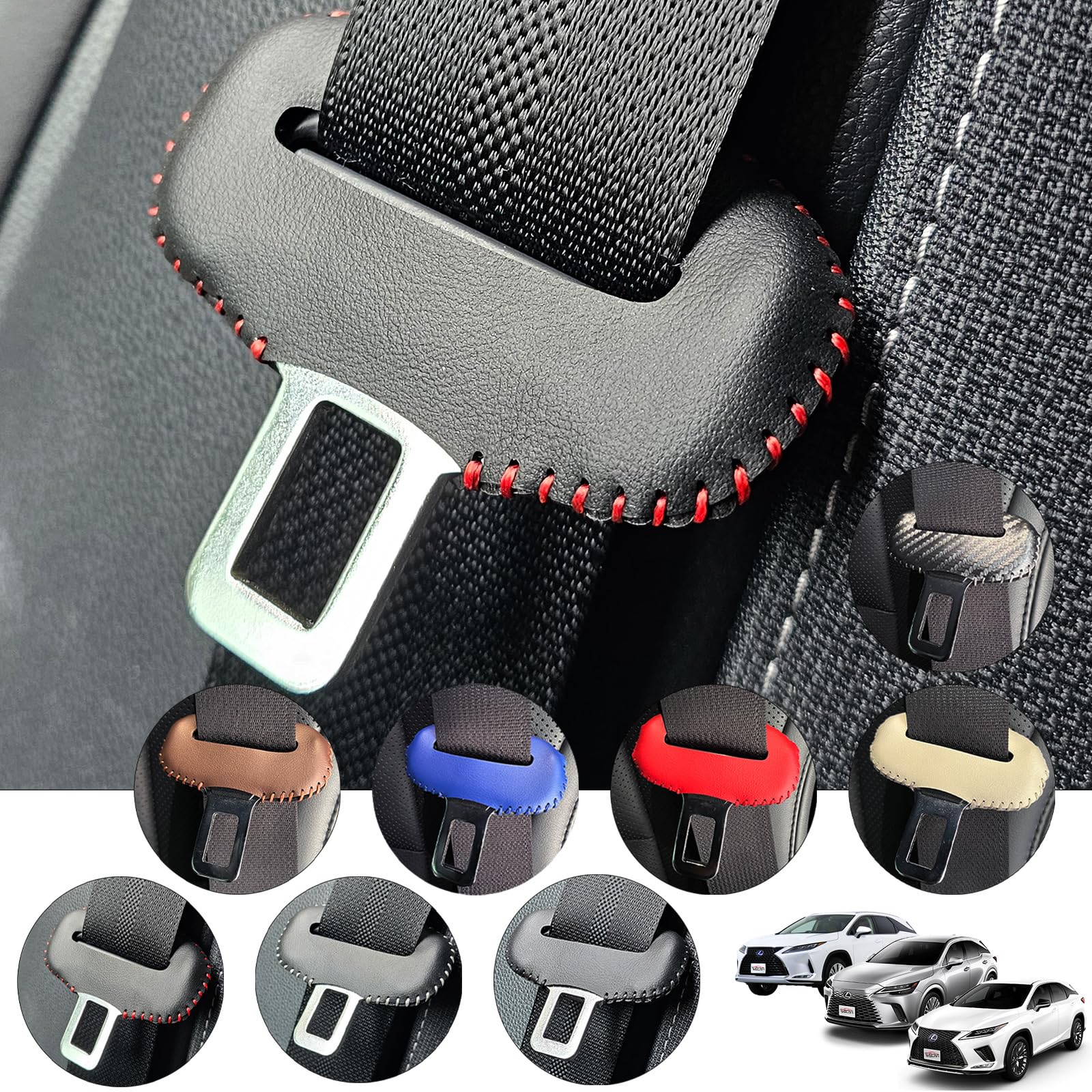 Amazon | レクサス RX系 本革シートベルトカバー バックルカバー 本革