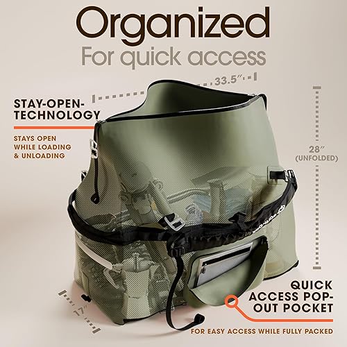 Miniatura 5 de Earth Pak Waterproof Duffel Bag - Large Dry Bag, 1680D TPU, Heavy Duty, Camping & Marine Dry Bag, 8x8 Popout Pocket