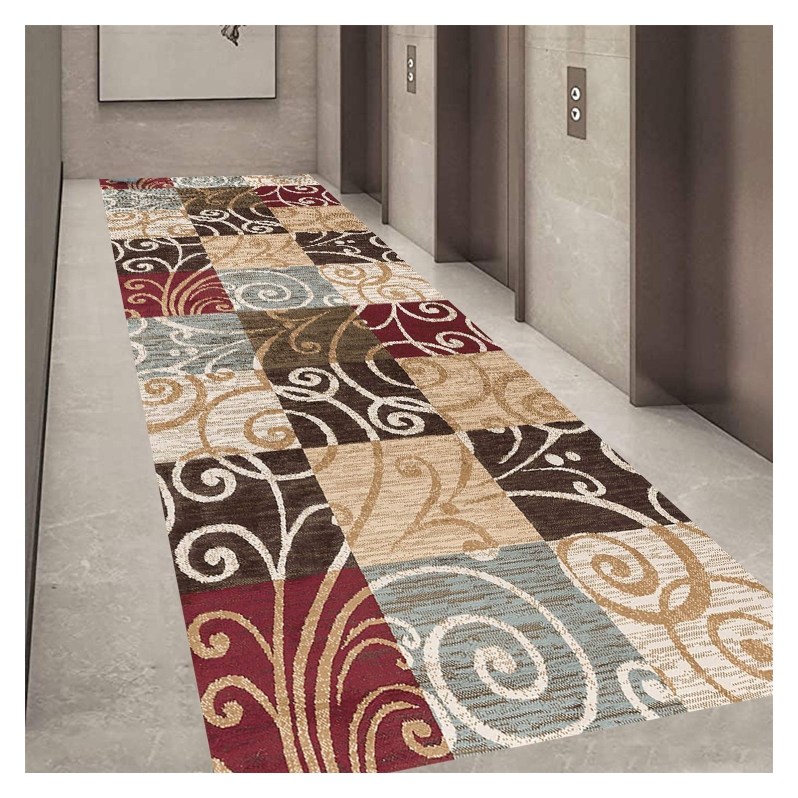 Tapis antidérapant floral vintage mince pour sécuriser les sols de votre bureau