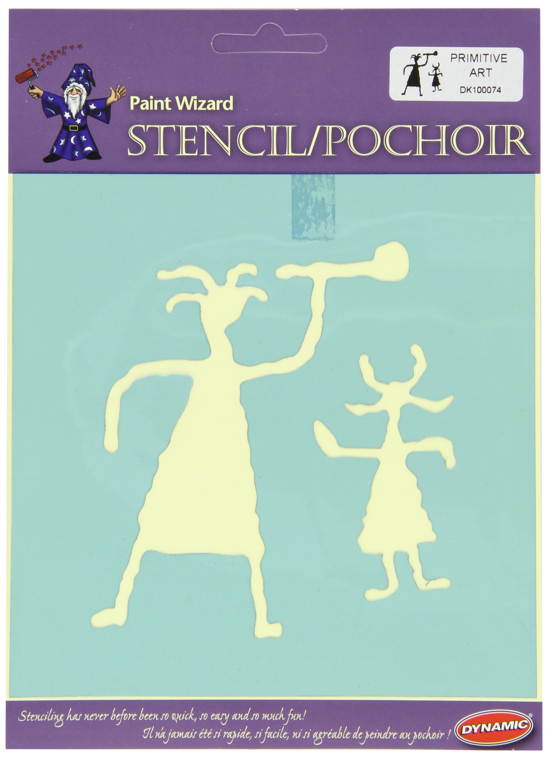 Dynamic DK100074 Paint Wizard Mini Stencil with Primitive Art
