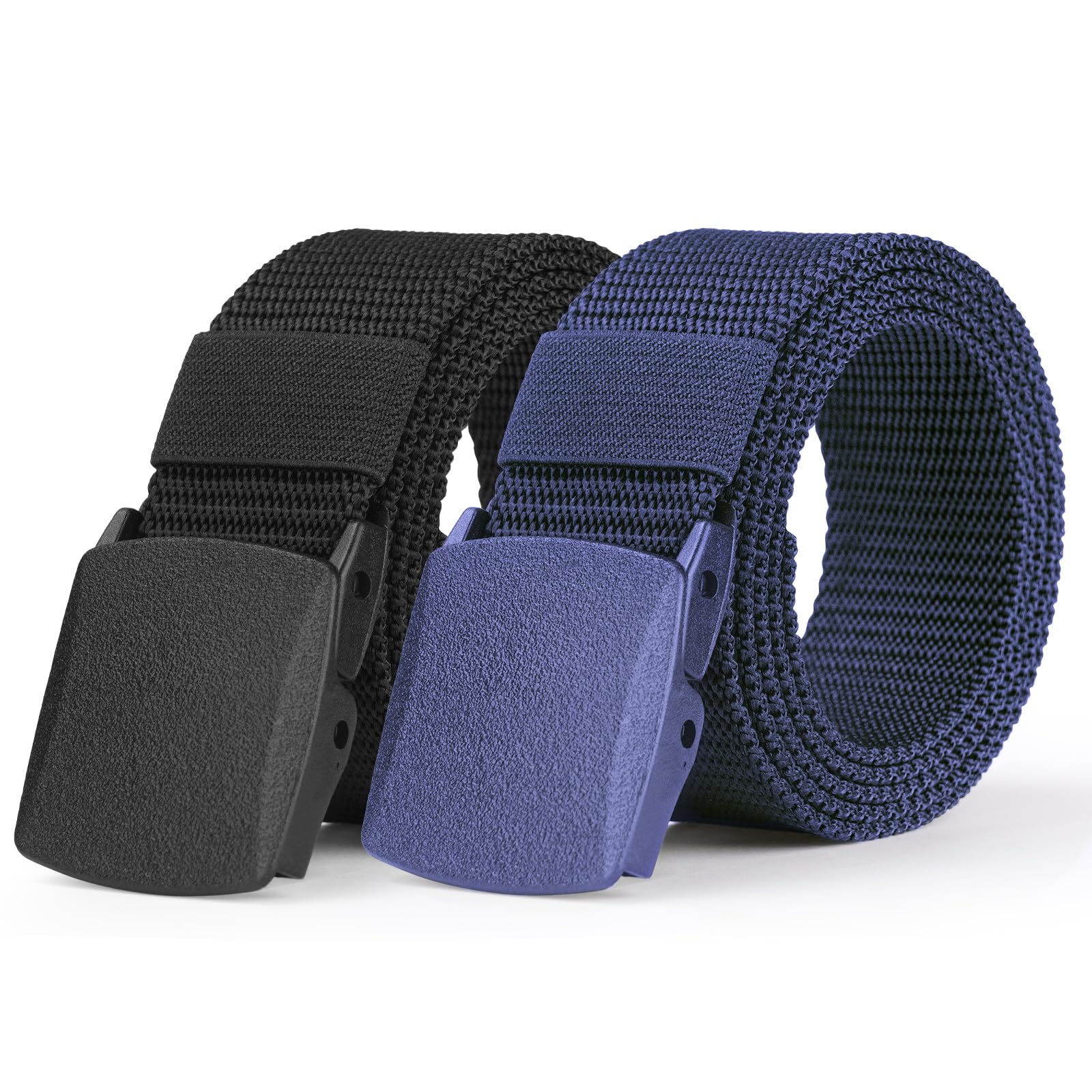 Aomig Cintura Tattica in Tela, 2Pcs Regolabile in Nylon Con Plastica Fibbia, Non Poroso, Militare, Outdoor da Uomo