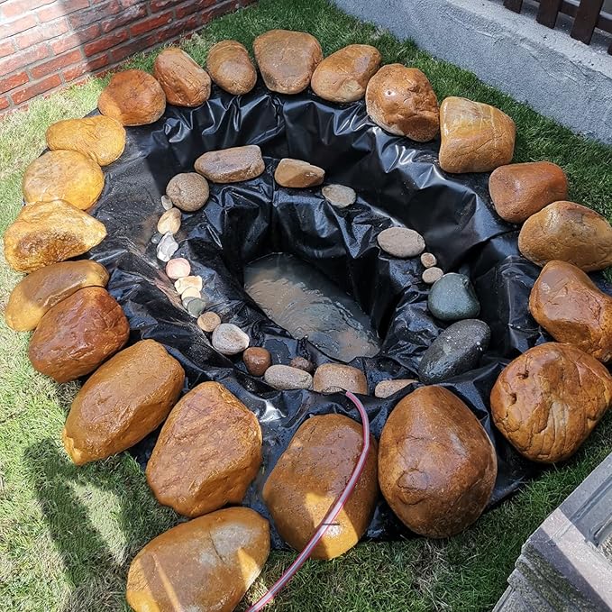 Image WMEIE Pond Liner, Black Pliable Durable HDPE Heavy Duty Pond Plastic Liner For Fish Ponds Streams Fountains And Water Gardens (Color : Black, Size : 4x5m) Image WMEIE Pond Liner, Black Pliable Durable HDPE Heavy Duty Pond Plastic Liner For Fish Ponds Streams Fountains And Water Gardens (Color : Black, Size : 4x5m)