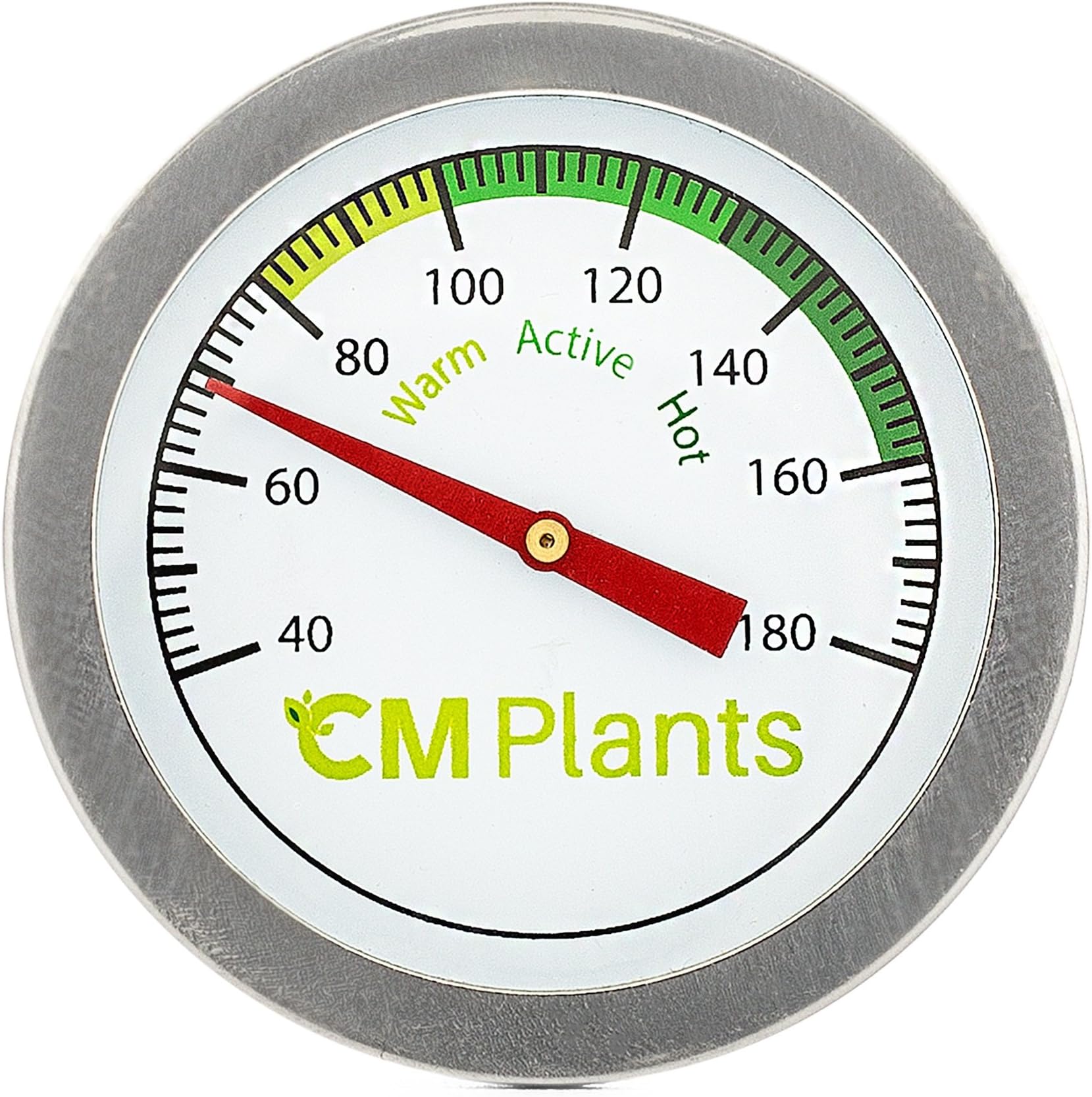 Compost Thermometer - Quality Stainless Steel Bimetal Thermometer for Backyard Composting - 2 Inch Diameter Fahrenheit Dial, 20 Inch Temperature Probe