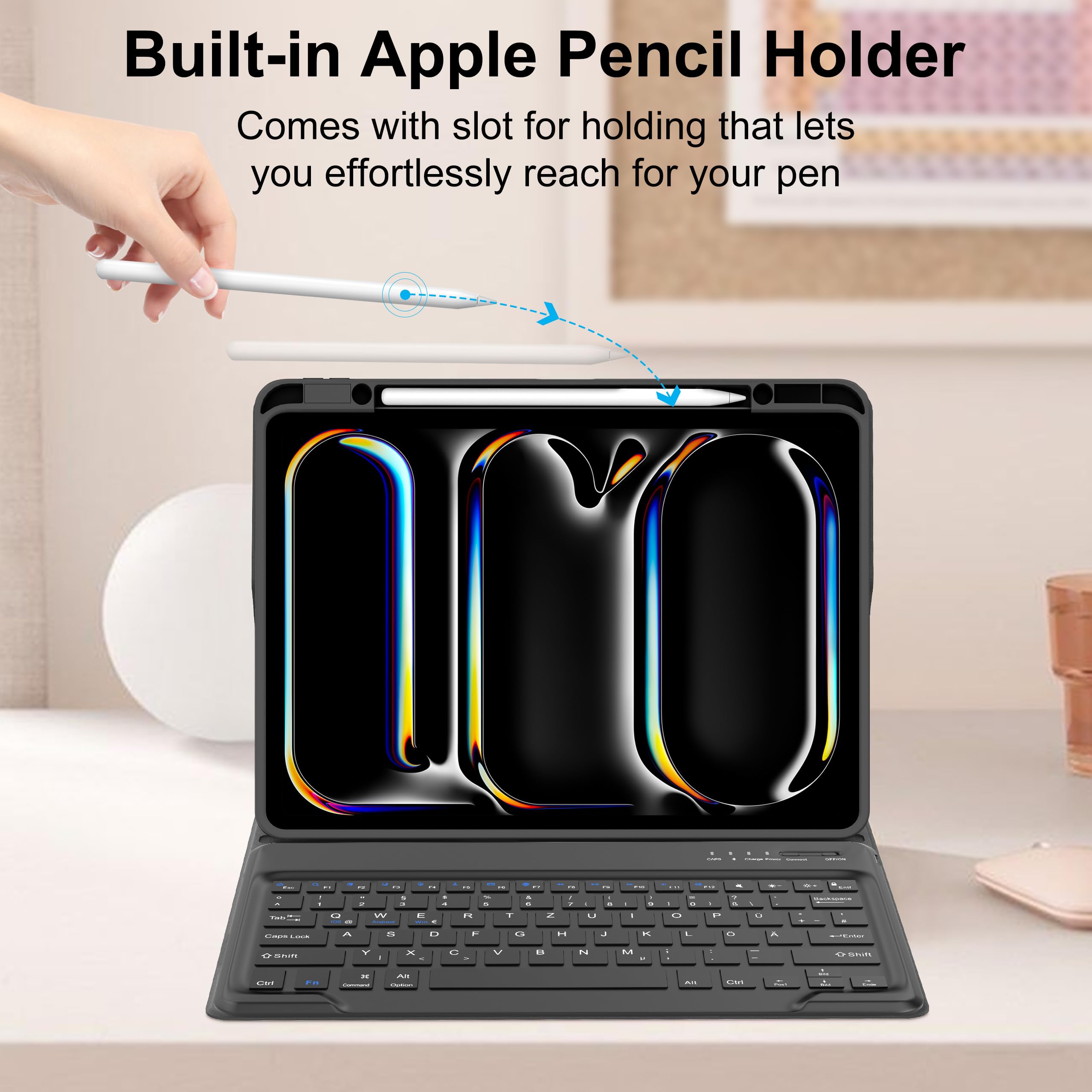 Amazon.com: iPad Pro 13 inch Case with Keyboard (2025/2024), Smart