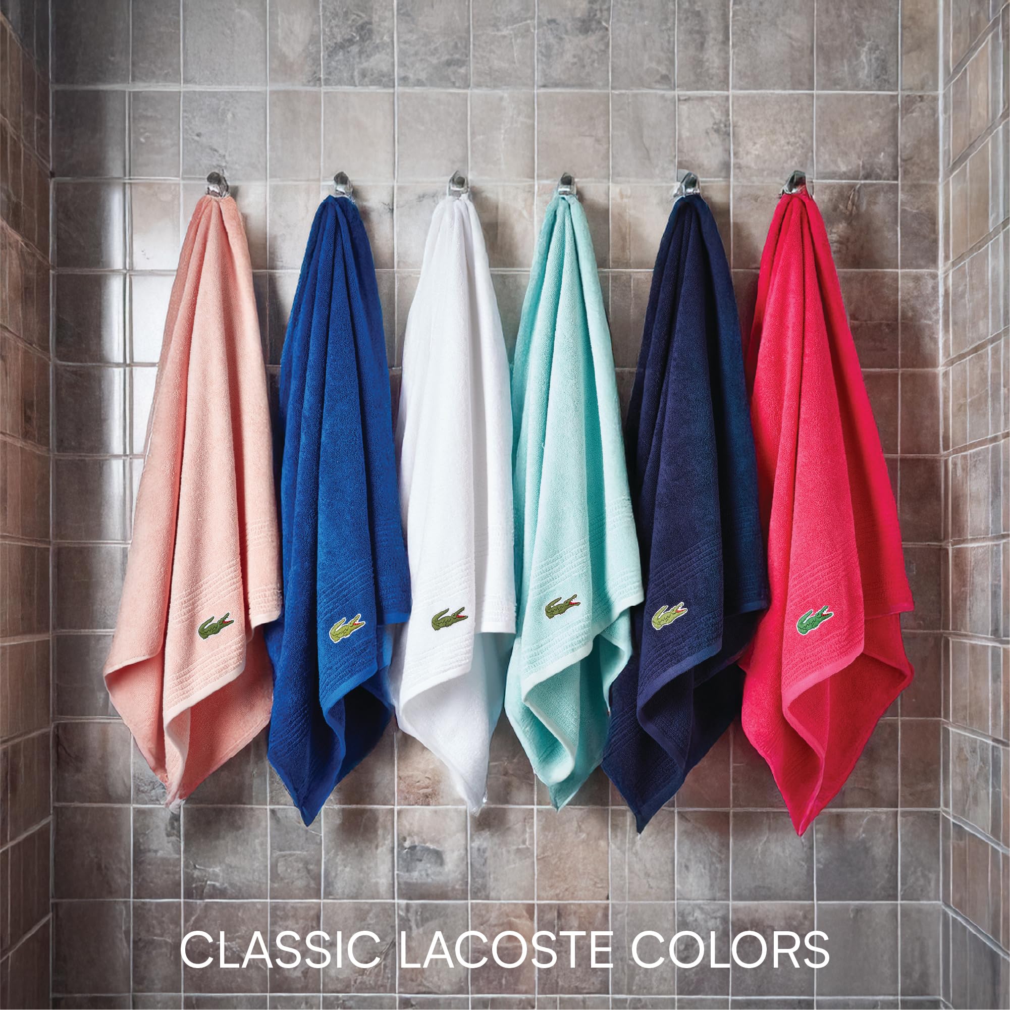 Amazon｜Lacoste Grand Slam タオル6点セット – 柔らかく吸水性の高い