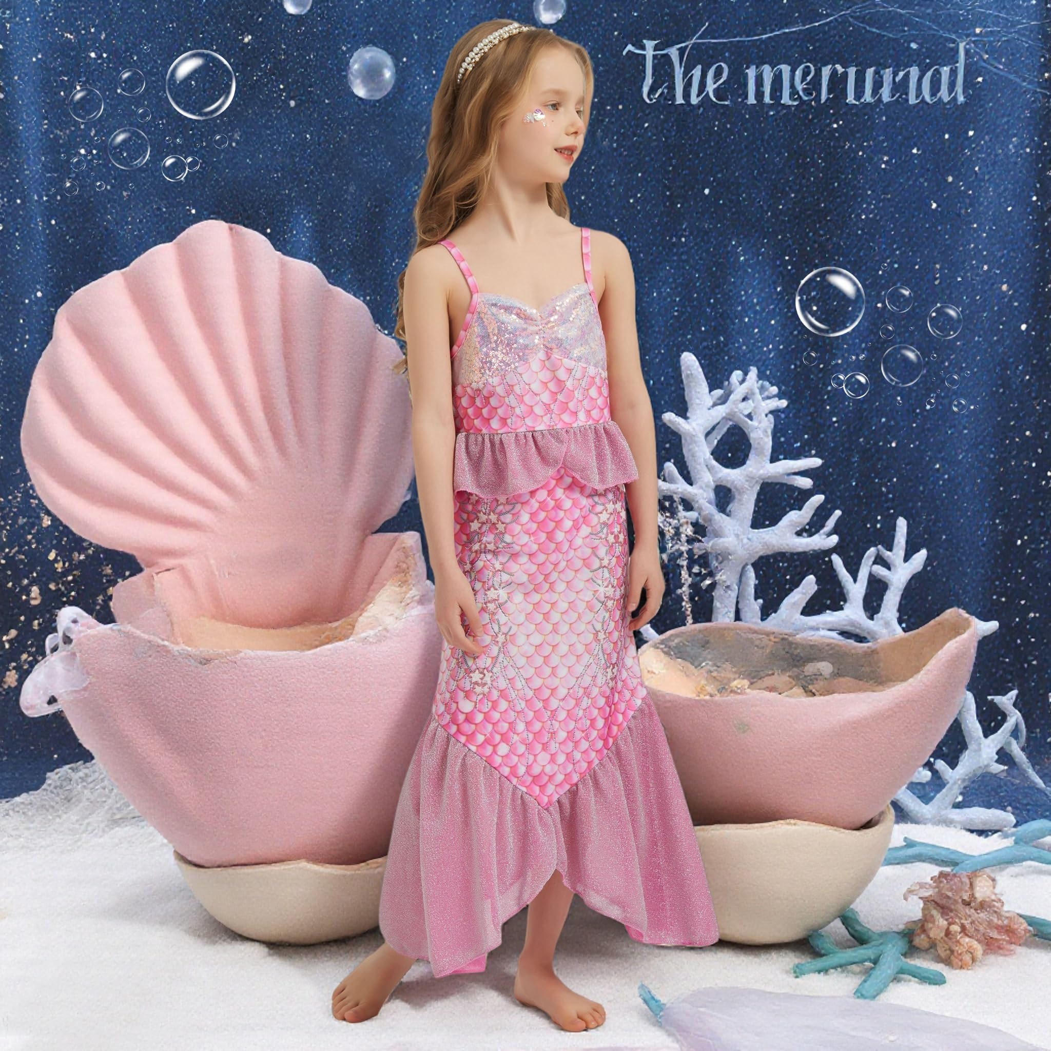 toddler mermaid dress Amazon.com: Gesikai Princess Dress Up Little Girls Mermaid Costume Toddler  Mermaid Dress Halloween Costumes for girls : Clothing, Shoes & Jewelry
