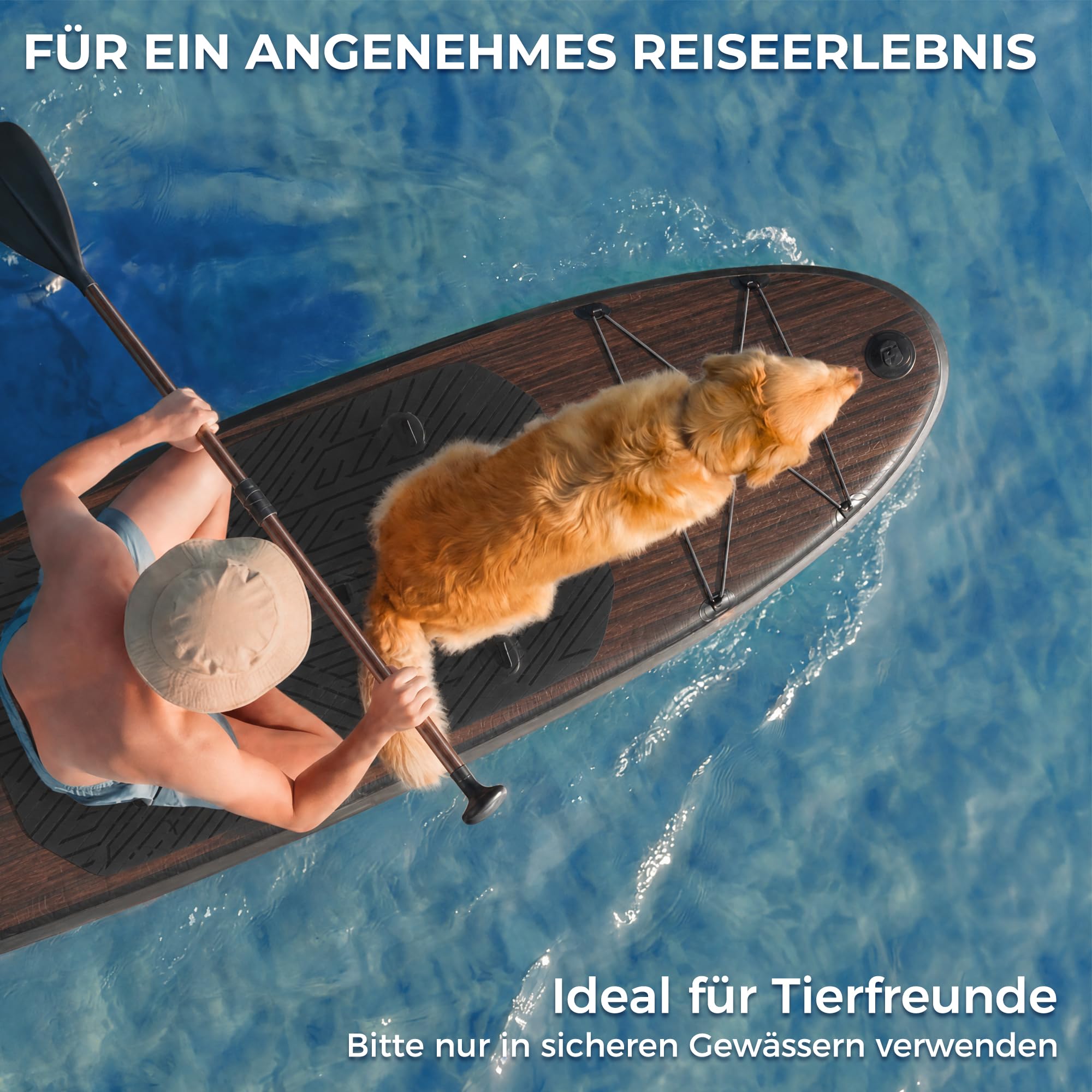 JUMMICO SUP Board Set Aufblasbar, Stand Up Paddling Board mit 2-in-1-Sup Paddel und Sitz. Geeignet zum Sitzen, Liegen. Standup Paddle Boards mit Kamerahalterung und Zubehörset, für Bequeme Nutzung.