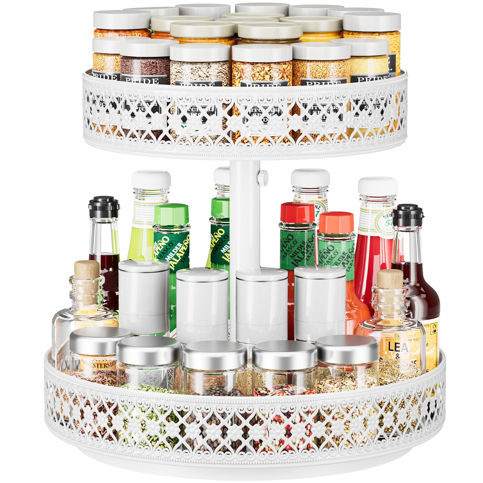 Organizer Lazy Susan, organizer girevole in bambù da 25,2