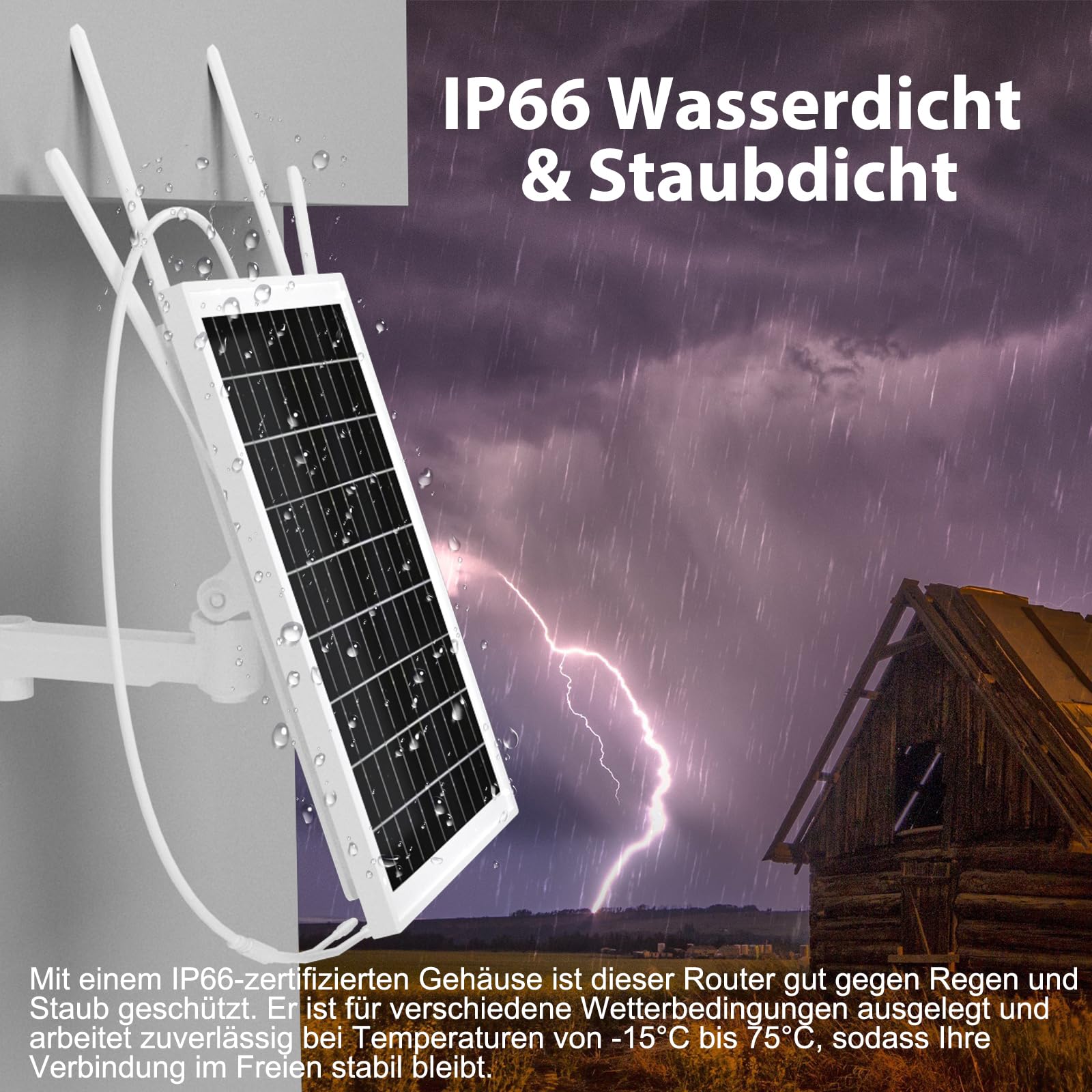 4G LTE Router Solar Batterie Aussen mit SIM Karten