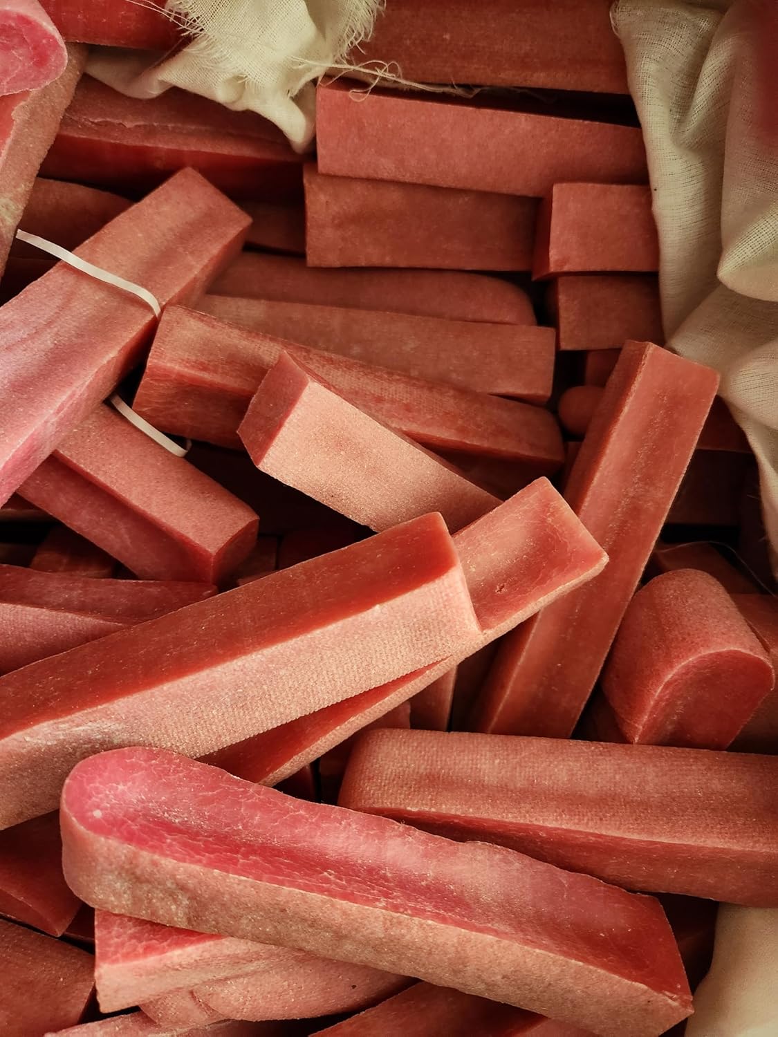 Strawberry Himalayan Yak Dog Bones Chews for Dogs (5 Chews) 6-7 inches