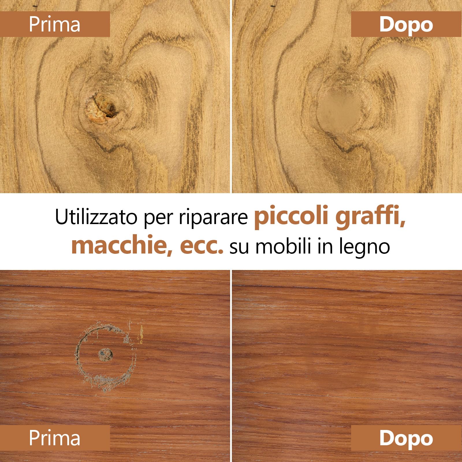 Herenear Kit Riparazione Parquet, Kit Riparazione Legno Ripara Parquet, 12 Colori Stucco con Strumento di Fusione per Parquet Ripara Graffi Macchie, Buco, Ritocco Legno