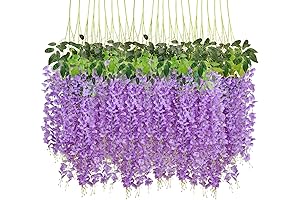 CEWOR 24PCS Wisteria Silk Garland: Adorn Your Spaces with Enchanting Blooms