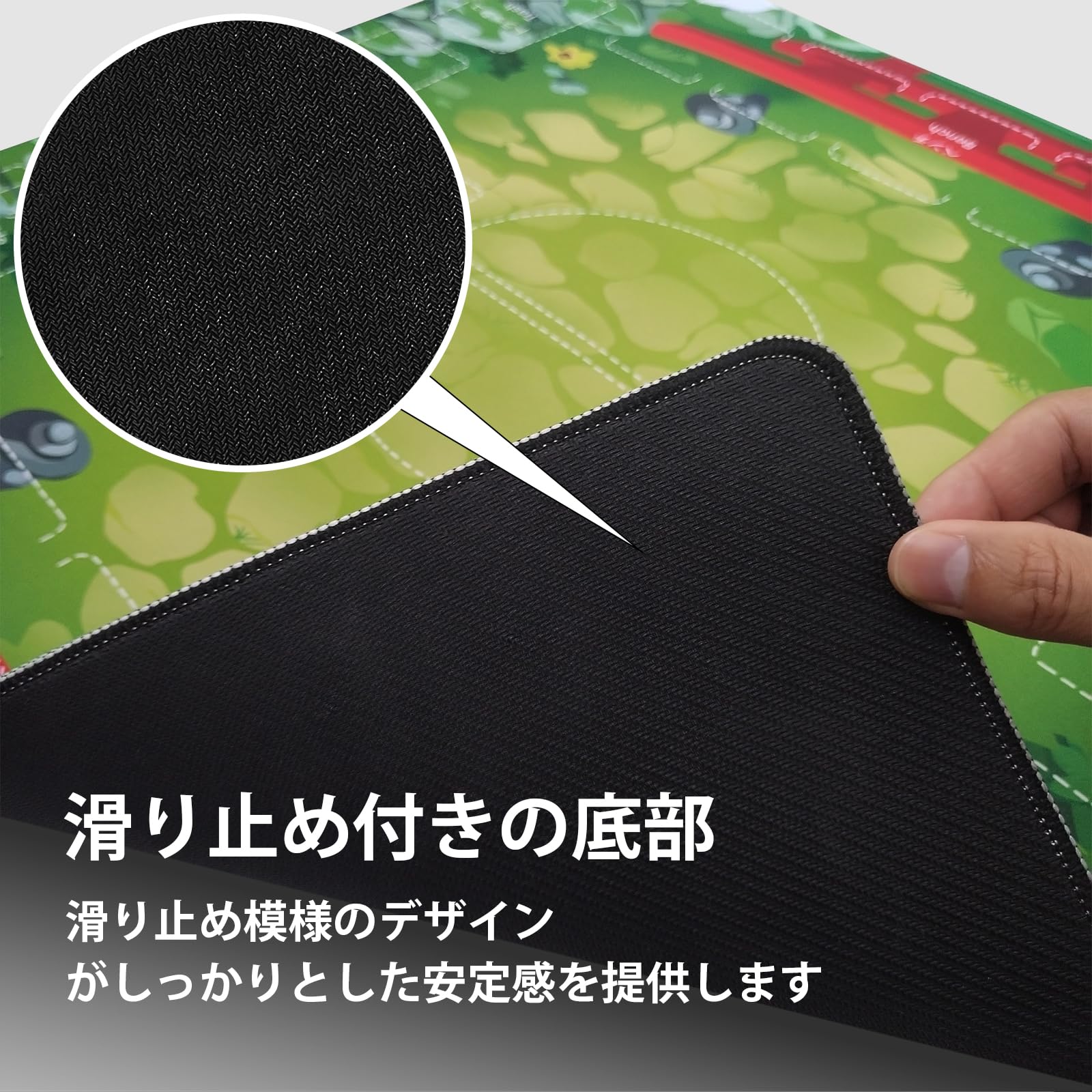 Amazon.co.jp: プレイマット ポケカ マット 厚さ3mm 折り目なし 全面