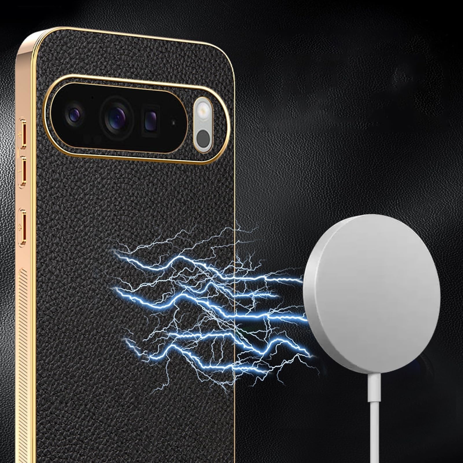 Generico Custodia Per 10 Pro XL/10 PRO/10, Magnetico Case With Anti-Impronta Protezione Fotocamera Ricarica Wireless Guscio(Nero,11 Pro XL)