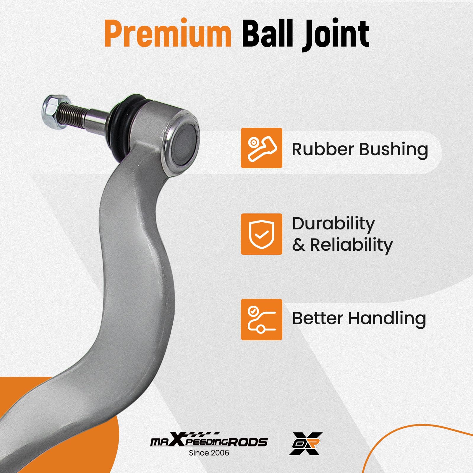 maXpeedingrods Kit de brazo de control de eje delantero de 12 piezas con bieleta estabilizadora y rótula de dirección para BMW Serie 5 E60 Sedán y Serie 5 Touring E61 (2003–2010), 31126774826