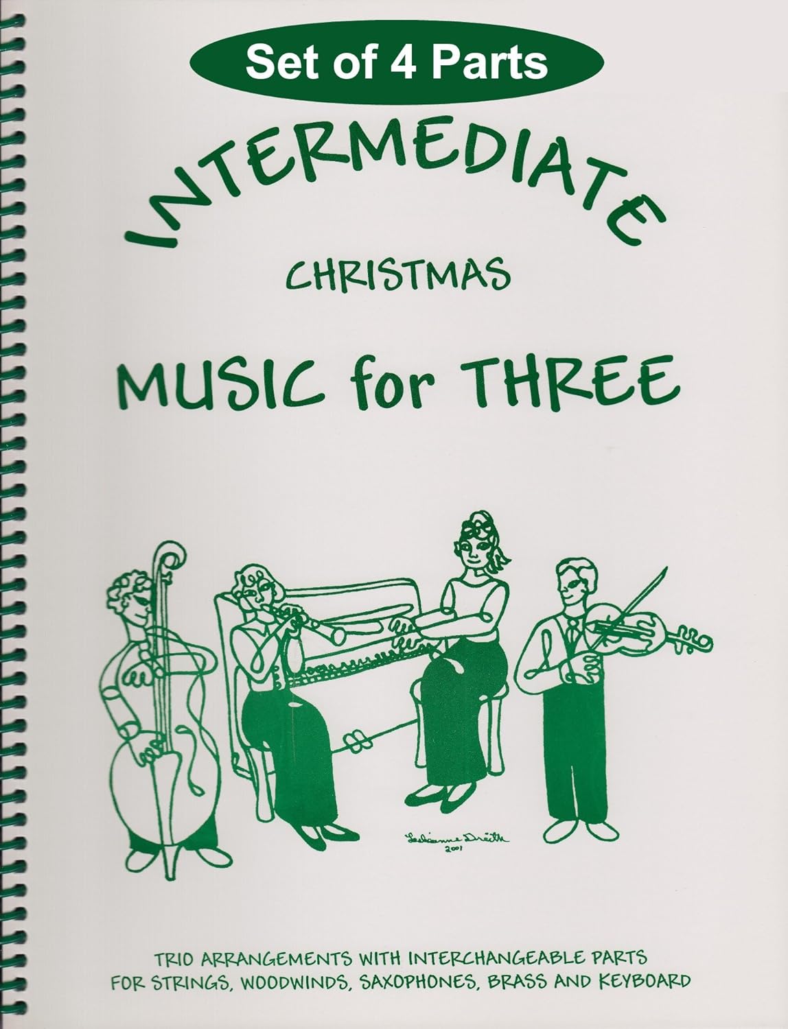 SET of 4 Parts - Piano Quartet (Violin, Viola, Cello, Piano)