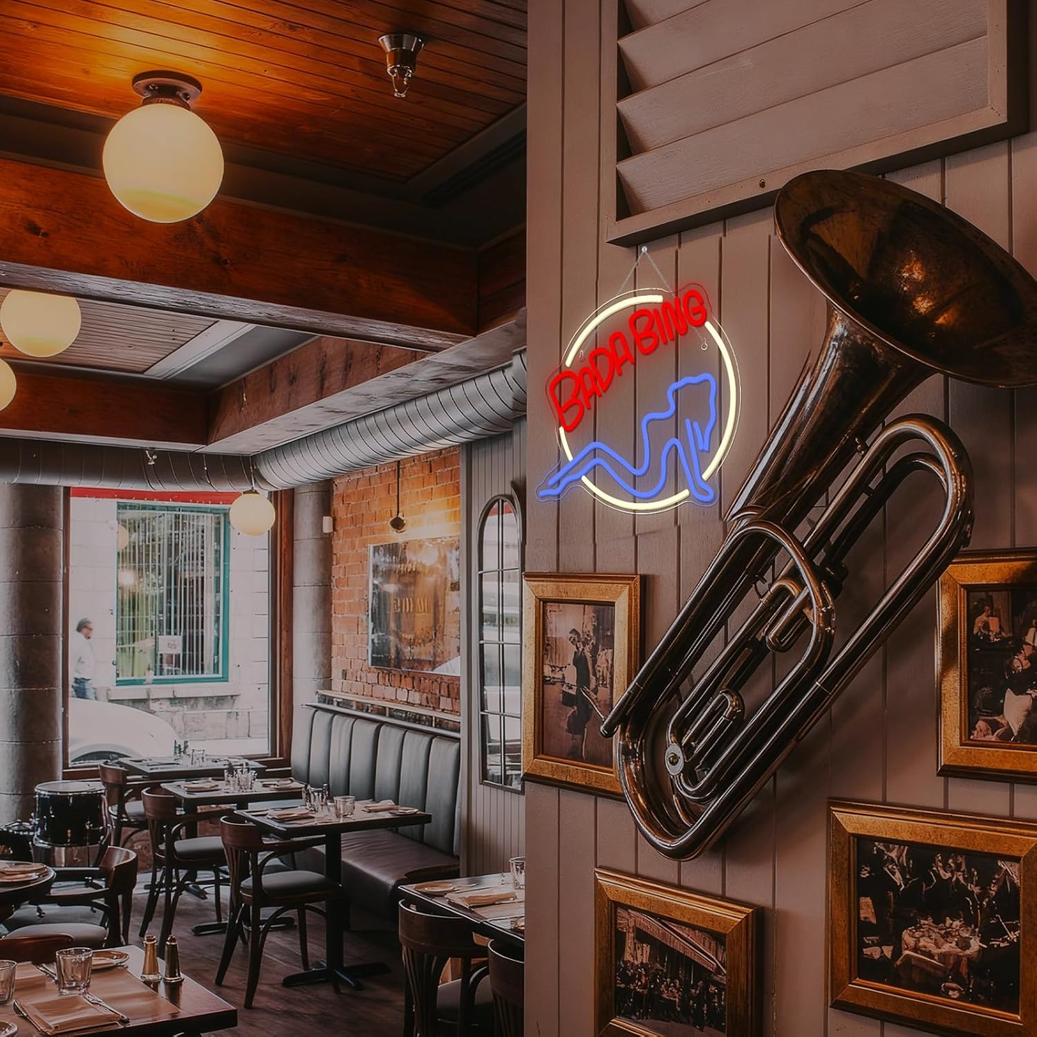 Bada Bing Neon Signs Led Sign for Bedroom Sopranos Merch Light up Sign Neon Light Sign with USB/Switch Operated Man Cave Led Neon Sign for Wall Decor Bar Club Party Bedroom - Image 2