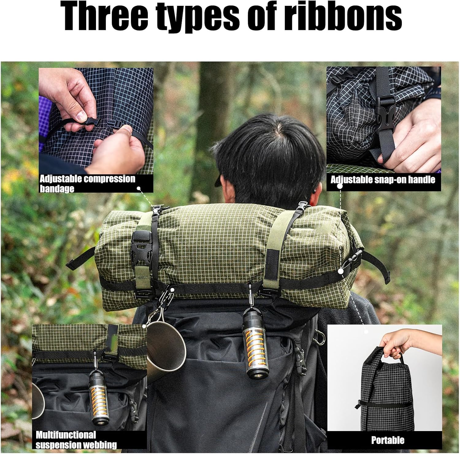 10L UHMWPE Hiking Bag with Quick Release Buckles for Camping and Cycling Tear Travel Utility Bag