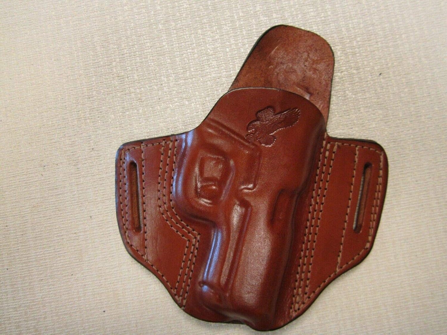 Fits Kimber Ultra Carry ll & colt Defender 3" Brown Leather OWB Pancake Holster