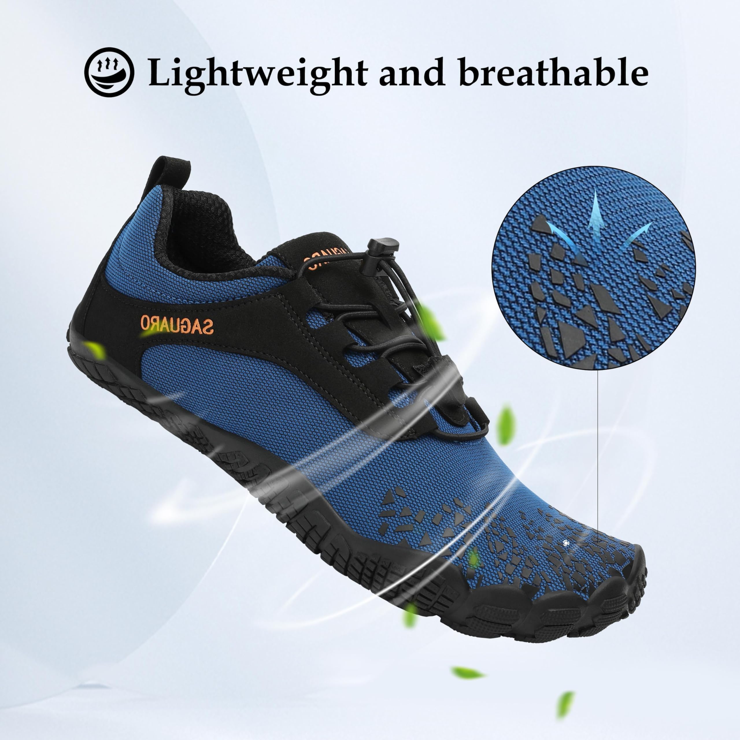 SAGUARO Scarpe Barefoot Minimaliste Uomo Scarpe da Trail Trekking Scarpette da Scoglio