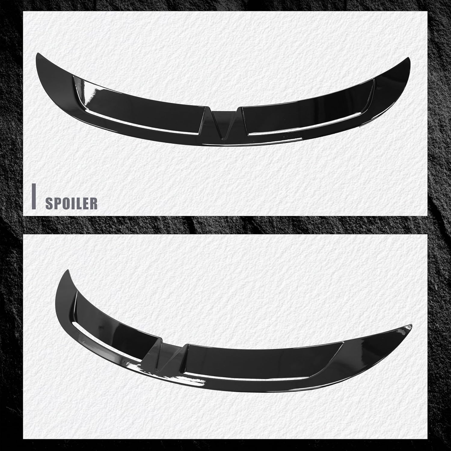 Rear Spoiler Wing Compatible with 2017-2026 Tesla Model 3 & Model 3 Highland,Tubro Style ABS Material Rear Trunk Lip Spoiler Tail Wing (Gloss Black)