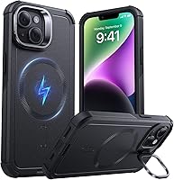 Vista 62 de ESR Funda magnética resistente para iPhone 13 Pro con soporte, protección contra caídas de grado militar de 23 pies, compatible con accesorios