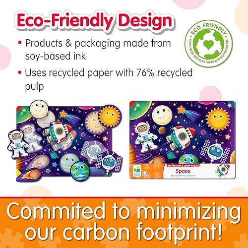 Miniatura 6 de The Learning Journey Rompecabezas espacial Lift & Learn  Rompecabezas de 26 piezas  Rompecabezas de astronauta luna sol para niños pequeños  Juegos