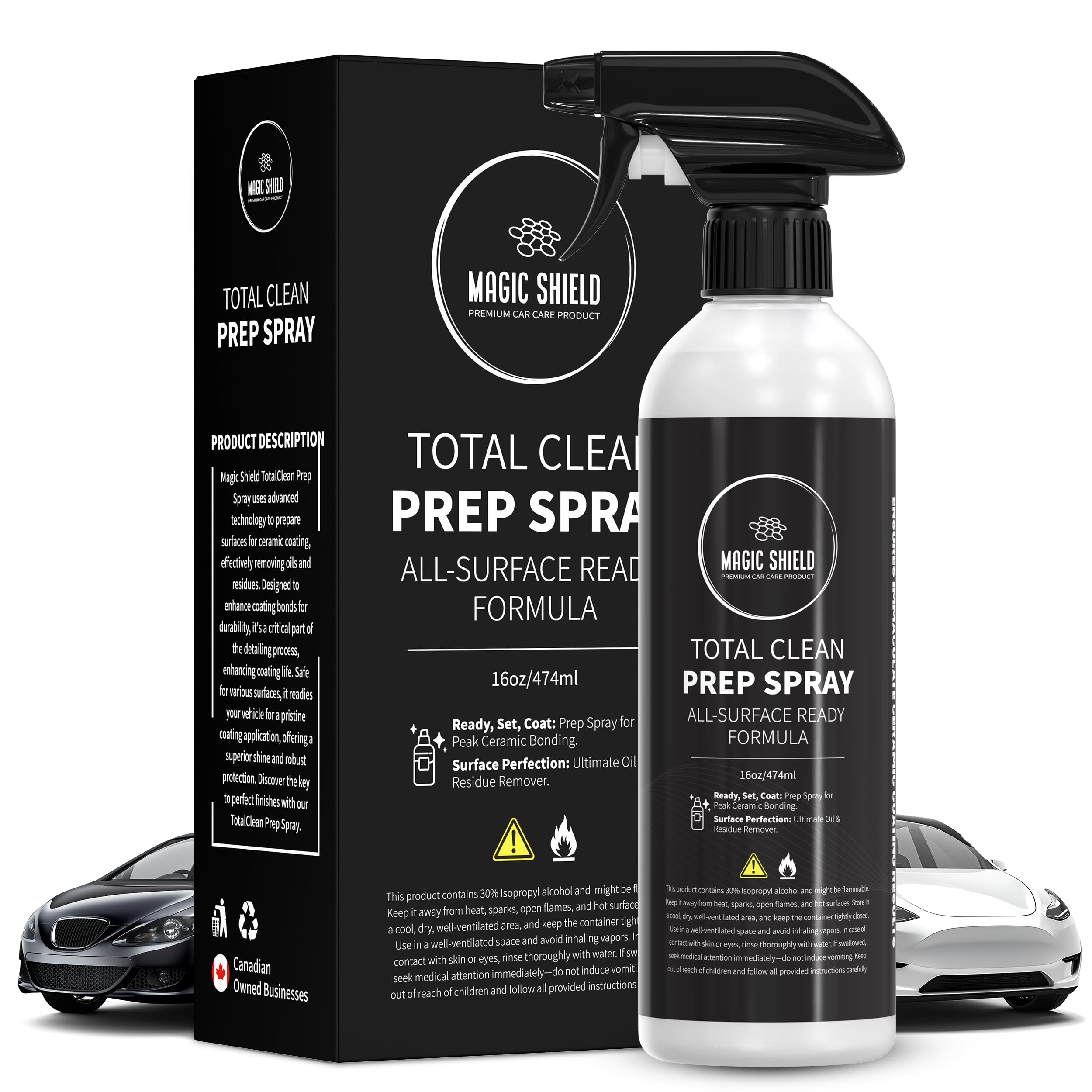 Prep Spray – Must Wash After Use | Ideal for Ceramic Coating Prep | Wax & Grease Remover for Auto Detailing | Ultimate Surface Cleaner - 16oz