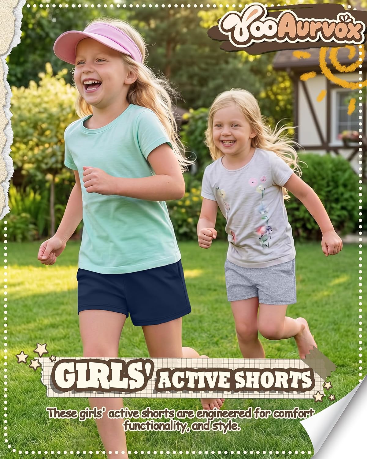 3 Pack Girls Shorts Teens Athletic Shorts with Pockets Kids Bike Casual Summer Elastic Waist SweatShorts 5-16 Years