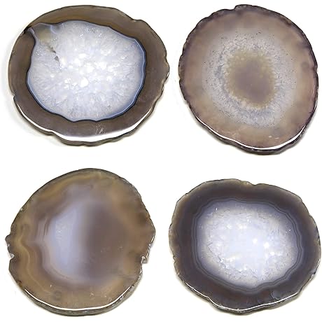 Natural Agate Coasters for Drinks