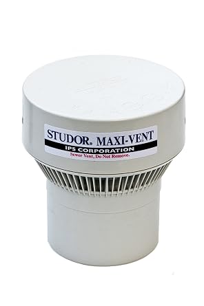 Studor 20342 Maxi-Vent Air Admittance Valve with Push-Fit Rubber Connector, White