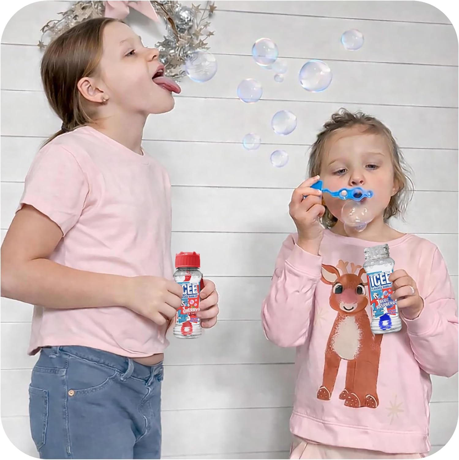 Bubble Lick ICEE Flavored Bubbles 4 Pack Red Cherry Blue Raspberry for Kids Families USA Made