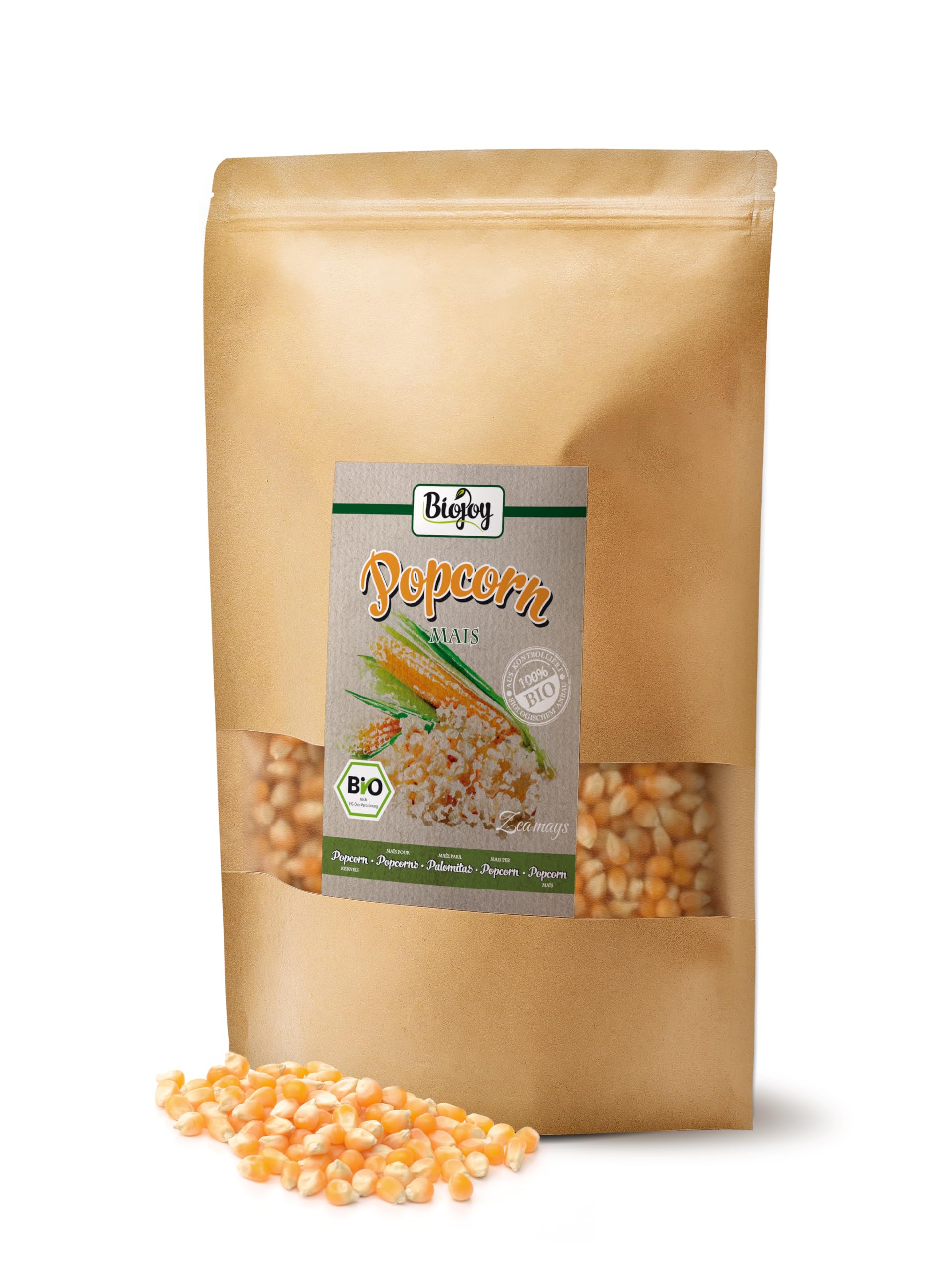 Biojoy Maïs pour Pop-corn BIO (2 kg), sans additifs