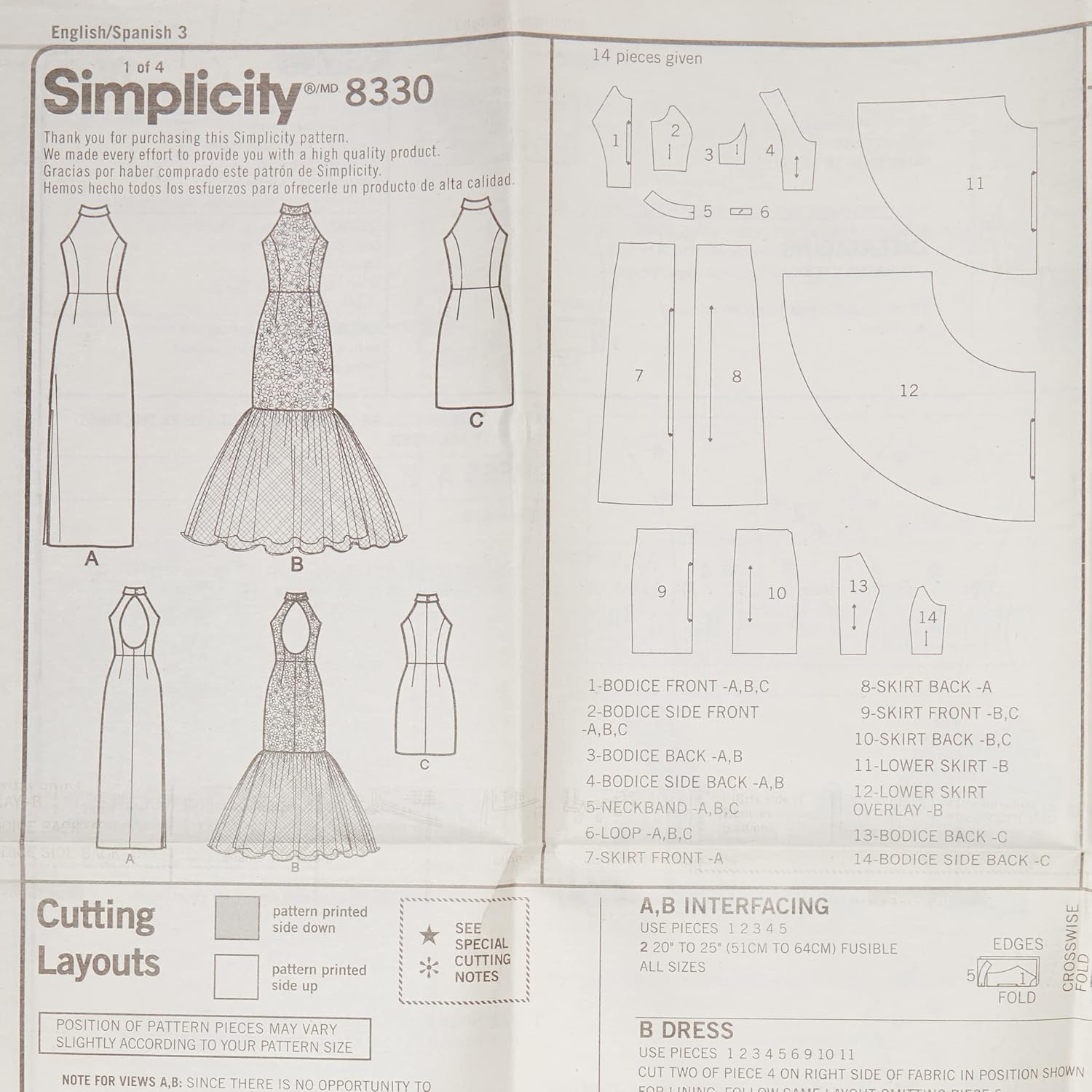 Simplicity Women's Open Back, Mermaid Style, and Little Black Dress Sewing Patterns, Sizes 4-12
