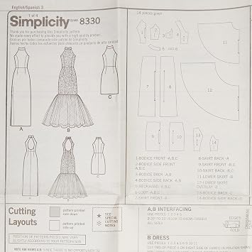 Simplicity Women's Open Back, Mermaid Style, and Little Black Dress Sewing Patterns, Sizes 4-12