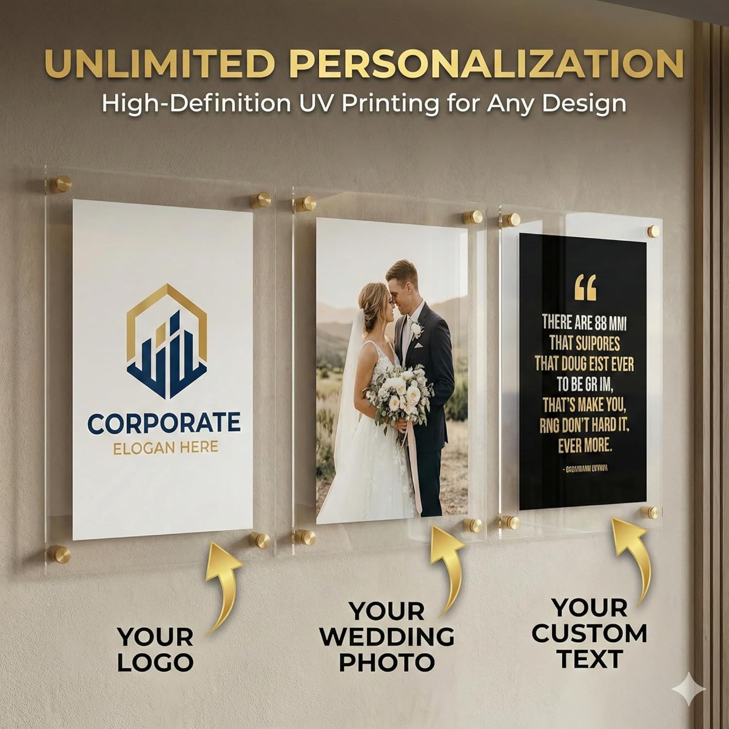 Custom Logo Sign for Business Wall - Premium 3D Acrylic Reception Backdrop & Aesthetic Clinic Plaque - Beauty Salon Decor - Personalized Acrylic Wall Sign - [Letreros Personalizados para Negocio]